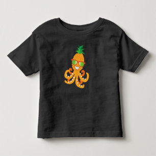 FUNNY SMILLE EXOTIC TROPICAL PINEAPPLE OCTOPUS KINDER SHIRTS