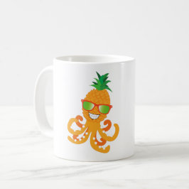 FUNNY SMILLE EXOTIC TROPICAL PINEAPPLE OCTOPUS KOFFIEMOK