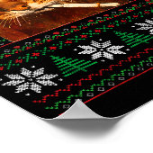 Funny Smoking Cat Meme Christmas Ugly Poster (Hoek)