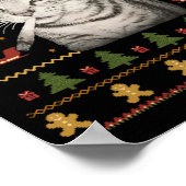Funny Smoking Cat Meme Christmas Ugly Sweaters For Poster (Hoek)