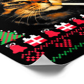 Funny Smoking Cat Meme Ugly Christmas Sweater For Poster (Hoek)