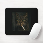 Funny Smoking Cat, Sigaret Kat Gen Z Meme, Cat Muismat (Met muis)