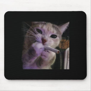 Funny Smoking Cat, Sigaret Kat Gen Z Meme, Cat Muismat