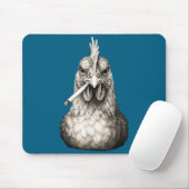 Funny Smoking Chicken Cigarette Gen Z Meme Farm An Muismat (Met muis)