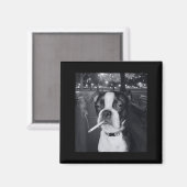 Funny Smoking Dog Meme Cigarette Gen Z Meme Dog Lo Magneet (Voorkant / Achterkant)