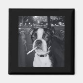 Funny Smoking Dog Meme Cigarette Gen Z Meme Dog Lo Magneet (Voorkant)