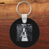 Funny Smoking Dog Meme Cigarette Gen Z Meme Dog Lo Sleutelhanger (Voorkant)