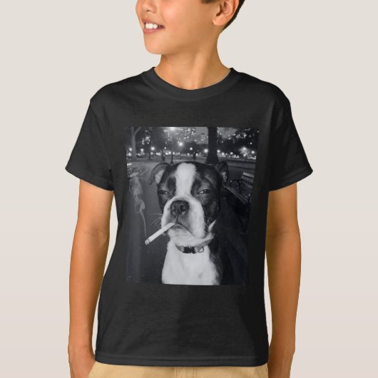 Funny Smoking Dog Meme Cigarette Gen Z Meme Dog Lo T-shirt (Voorkant)