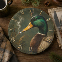 Funny Smoking Duck Hunter Cabin 