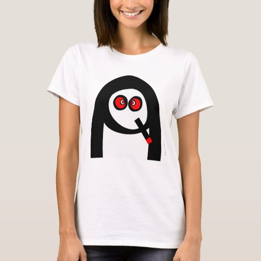 Funny Smoking Nun T-shirt (Voorkant)