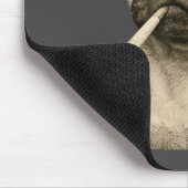 Funny Smoking Pug Dog Cigarette Gen Z Meme Graphic Muismat (Hoek)