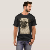 Funny Smoking Pug Dog Cigarette Gen Z Meme Graphic T-shirt (Voorkant volledig)