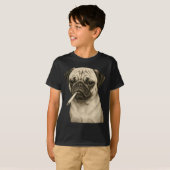 Funny Smoking Pug Dog Cigarette Gen Z Meme Graphic T-shirt (Voorkant volledig)