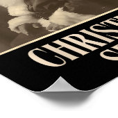 Funny Smoking Santa Claus Christmas Srit Vintage Poster (Hoek)