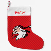 Funny Smoking Santa Persoonlijk Kleine Kerstsok (Voorkant)