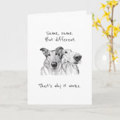 Funny Smooth Collie Rough Collie BFF Anniversary Kaart (Gele Bloem)