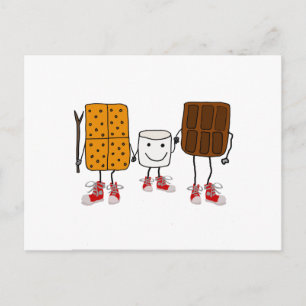 Funny Smores Characters Cartoon Briefkaart