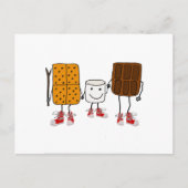 Funny Smores Characters Cartoon Briefkaart (Voorkant)