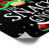 Funny Snack Gnome Buffalo Plaid Matching Christmas Poster (Hoek)