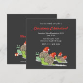 Funny Snagnagels Uitnodiging voor kerstfeest (Voorkant / Achterkant)