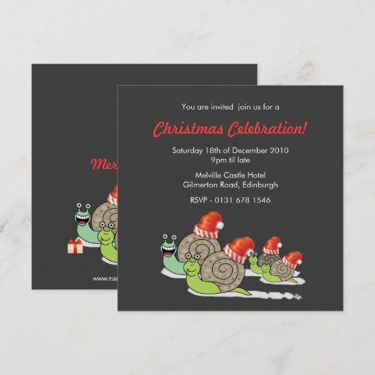 Funny Snagnagels Uitnodiging voor kerstfeest (Voorkant / Achterkant)