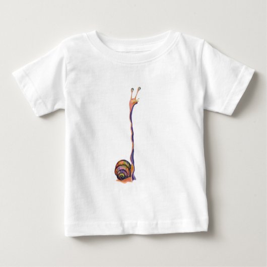 Funny Snail Baby T-shirt (Voorkant)