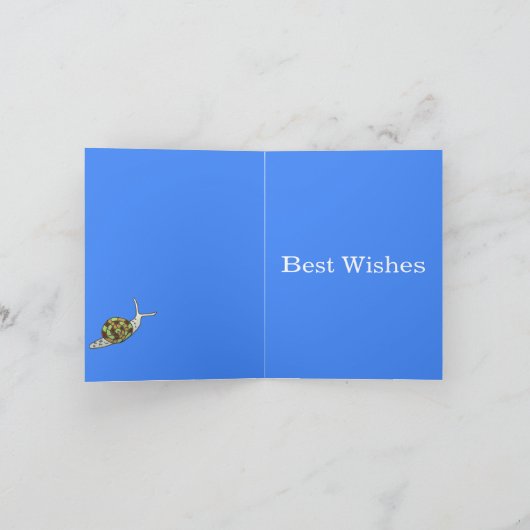 Funny Snail Editable Kaart (Binnen)