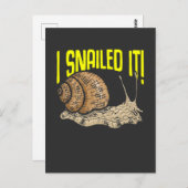 Funny Snail Lover Gardener Slug Pun Briefkaart (Voorkant / Achterkant)