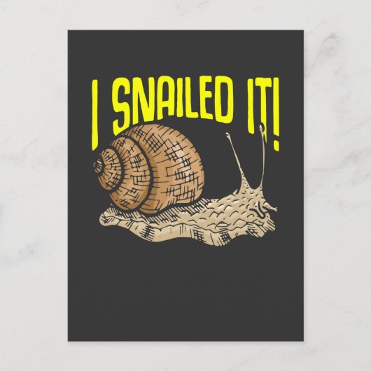 Funny Snail Lover Gardener Slug Pun Briefkaart (Voorkant)