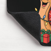 Funny Snail Santa Hat Animals Lovers Ugly Christma Muismat (Hoek)