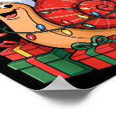 Funny Snail Santa Hat Animals Lovers Ugly Christma Poster (Hoek)