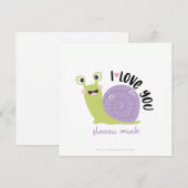 Funny Snail Valentijnsdag Wenskaart Feestdagenkaart (Voorkant / Achterkant)