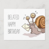 Funny Snail Verlaat Happy Birthday Kaart Cartoon (Voorkant)