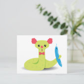 Funny Snake Clown w/ Snake Balloon Animal Postcad Briefkaart (Staand voorkant)