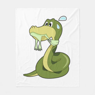 Funny Snake Fleece Deken