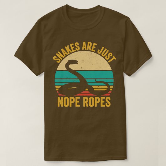 Funny Snake is gewoon Nope Ropes Retro T-shirt (Design voorkant)