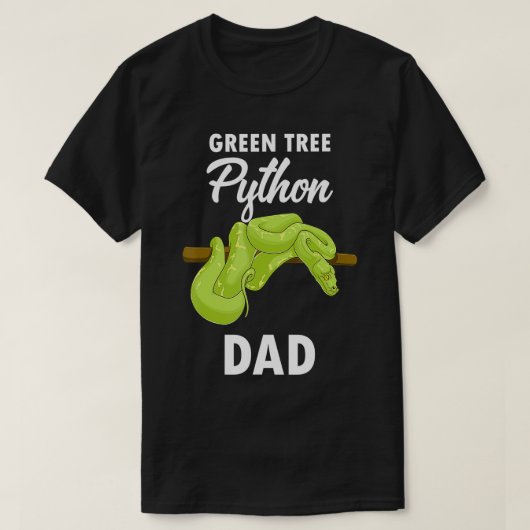 Funny Snake Lover Dad Green Tree Python T-shirt (Design voorkant)