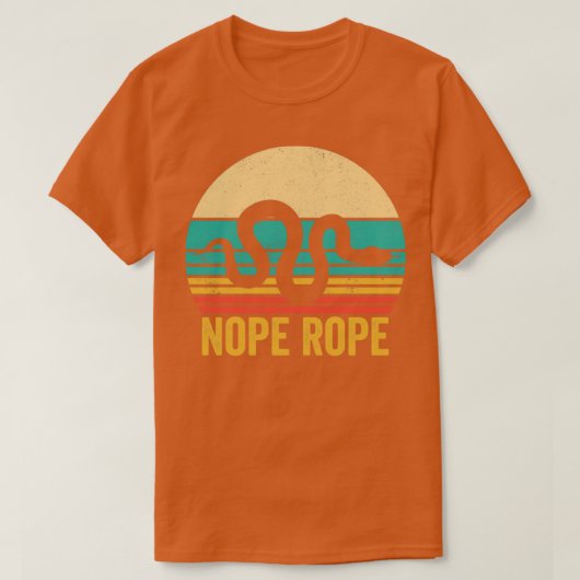 Funny Snake Nope Rope Retro T-shirt (Design voorkant)