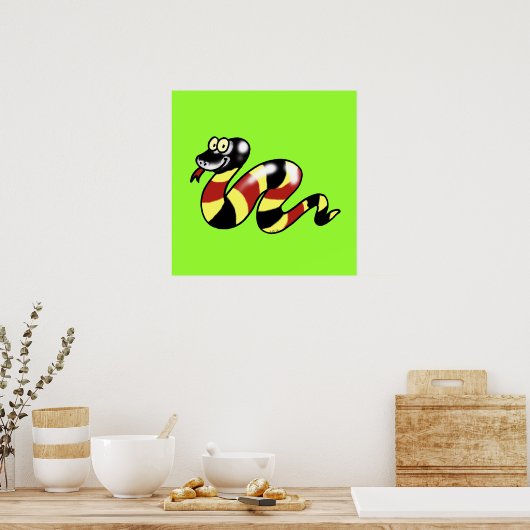 Funny snake poster (Keuken)
