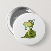 Funny Snake Ronde Button 7,6 Cm (Voorkant /achterkant)
