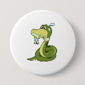 Funny Snake Ronde Button 7,6 Cm (Voorkant)