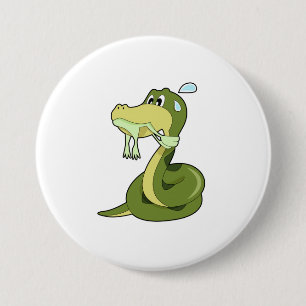 Funny Snake Ronde Button 7,6 Cm