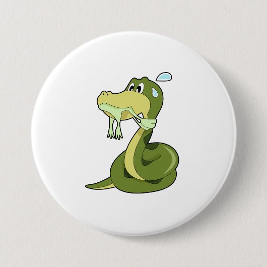 Funny Snake Ronde Button 7,6 Cm (Voorkant)