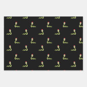 Funny Snake Santa Claus Pet Merry Kerstmis Inpakpapier Vel (Voorkant 3)