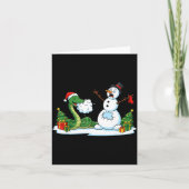 Funny Snake Snowman Christmas Tree Xmas Womens Men Kaart (Voorkant)