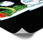 Funny Snake Snowman Christmas Tree Xmas Womens Men Poster (Hoek)