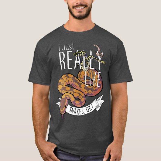 Funny Snakes met Ball Python Hognose Snake T-shirt (Voorkant)