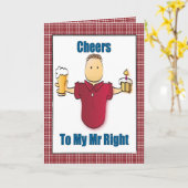 Funny Snarky Cartoon Husband Boyvriend Birthday Kaart (Gele Bloem)