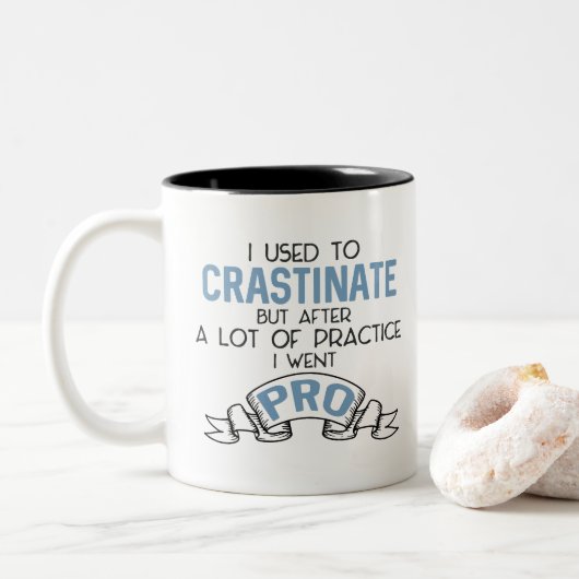 Funny Snarky Procrastinate Sarcasm Mok (Met donut)