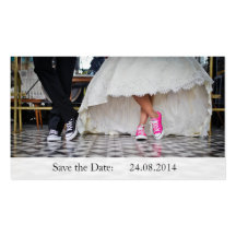 Funny Sneakers Save the Date Wedding Visitekaartje